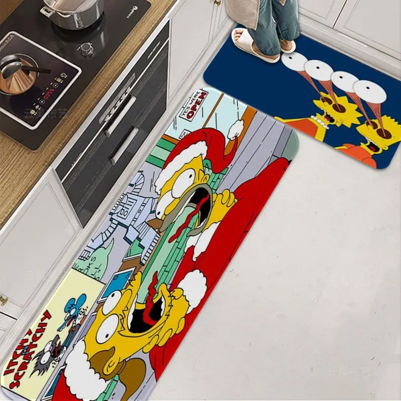

Disney The Simpsons Kitchen Mat INS Style Soft Bedroom Floor House Laundry Room Mat Anti-skid Hotel Decor Mat