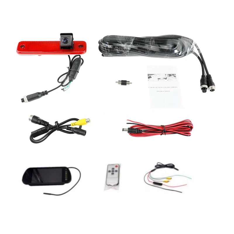 

Car Rear View Brake Light Backup Camera For Ford Transit 2006-2013 VAN With 7 Inch Rearview Mirror Monitor