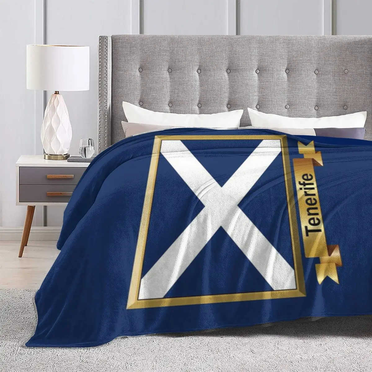 Супермягкое Флисовое одеяло с изображением флага Tenerife