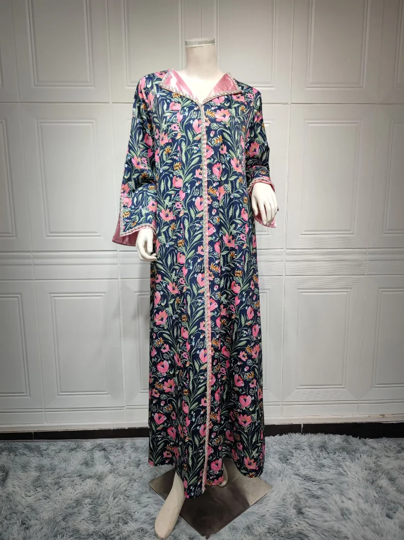 Eid Party Muslim Diamond Dress Women Ramadan Abaya Mubarak Dubai Turkey Islam Robe Caftan Marocain Femme Musulmane Vestidos 2023