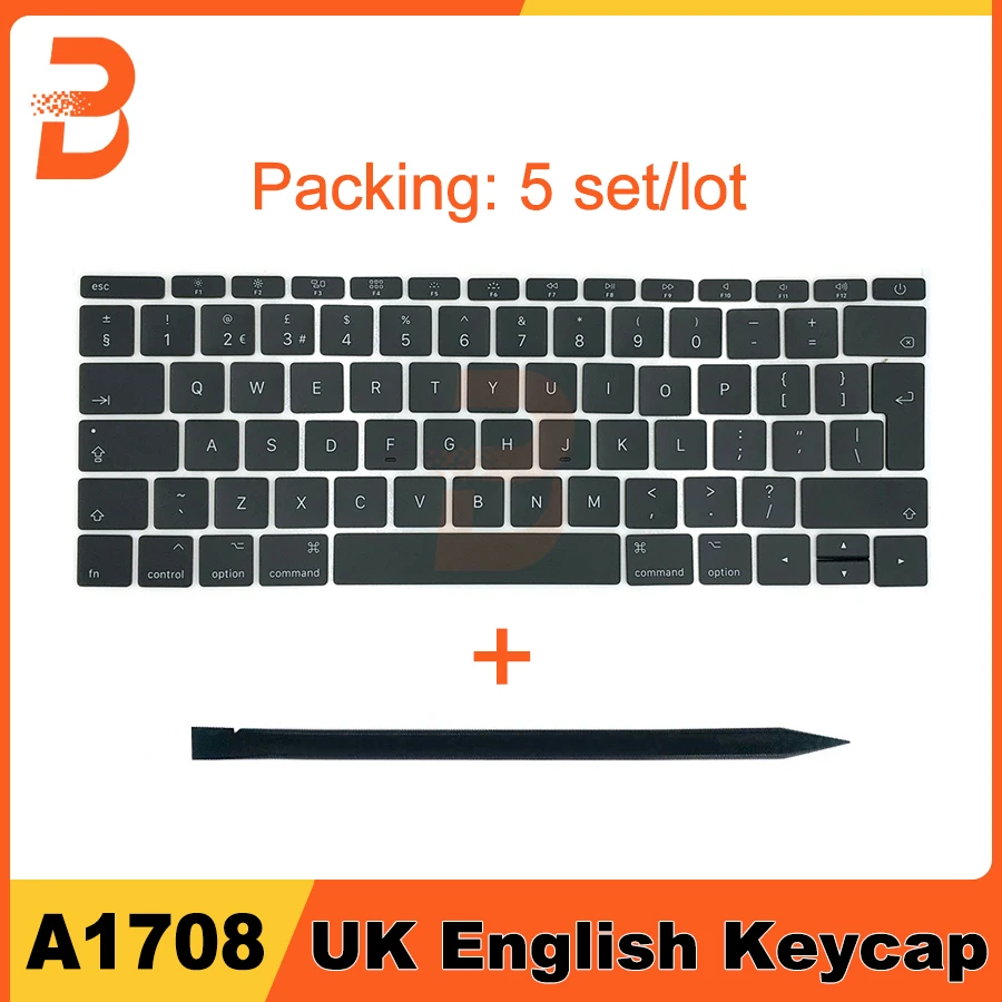 

5 Sets New For Macbook Pro Retina 13" A1708 UK Keycap Keys With Tool 2016 2017 Year
