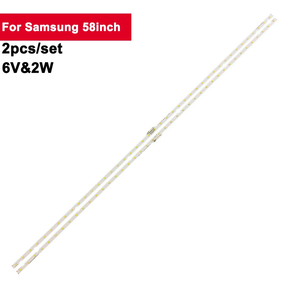 

629mm 6V 2W Led Backlight Bar For Samsung 58inch BN96-46866A 2Pcs/Set TV Led Backlight Strip UN58MU6070 UN58NU710D UE58RU7402