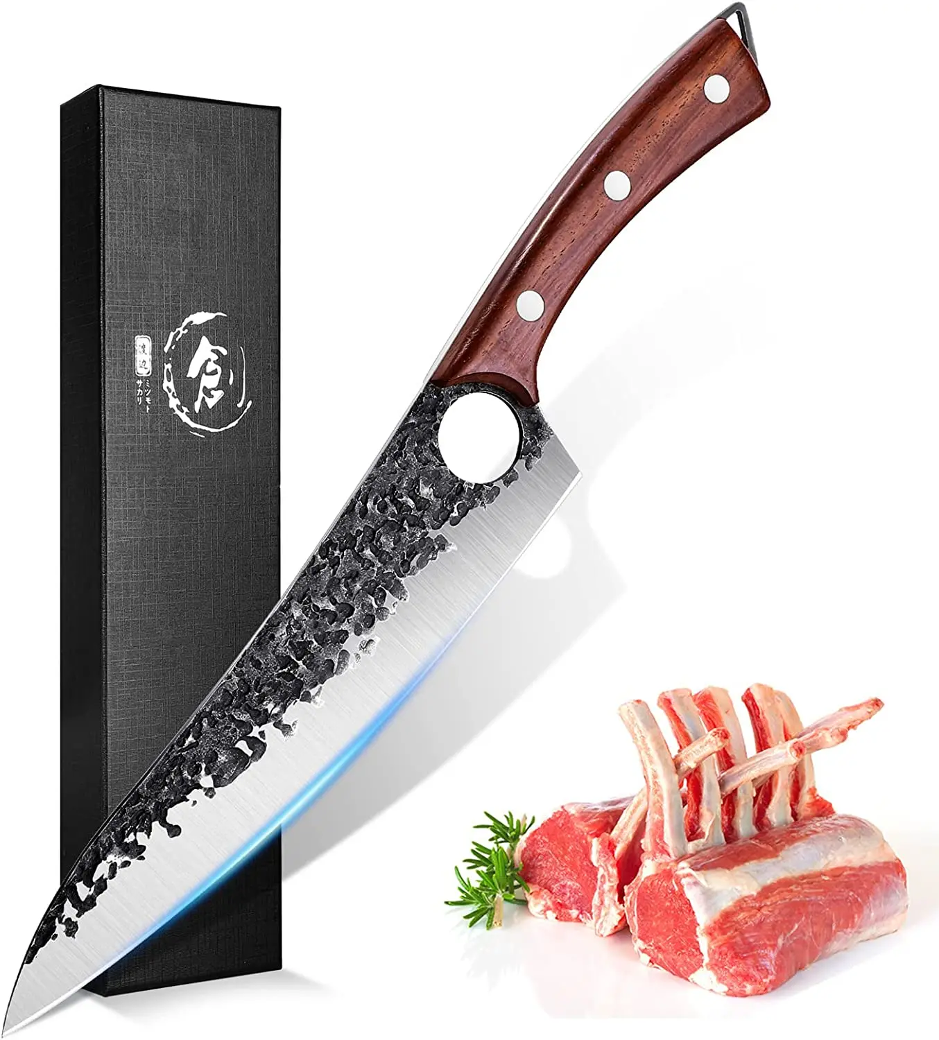 

Couteau de boucher extra-tranchant pour couper couper la viande et les légumes Couteau de cuisine acier inoxydable au carbone