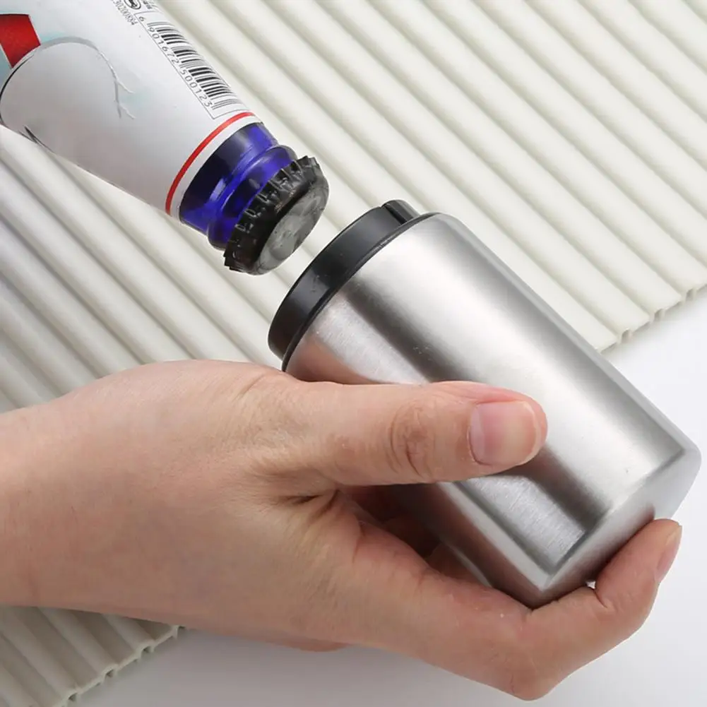 

Practical Beer Bottle Opener Ergonomic Frosted Texture Time Saving Beer Corkscrew Thickened Bottle Opener for Daily Use