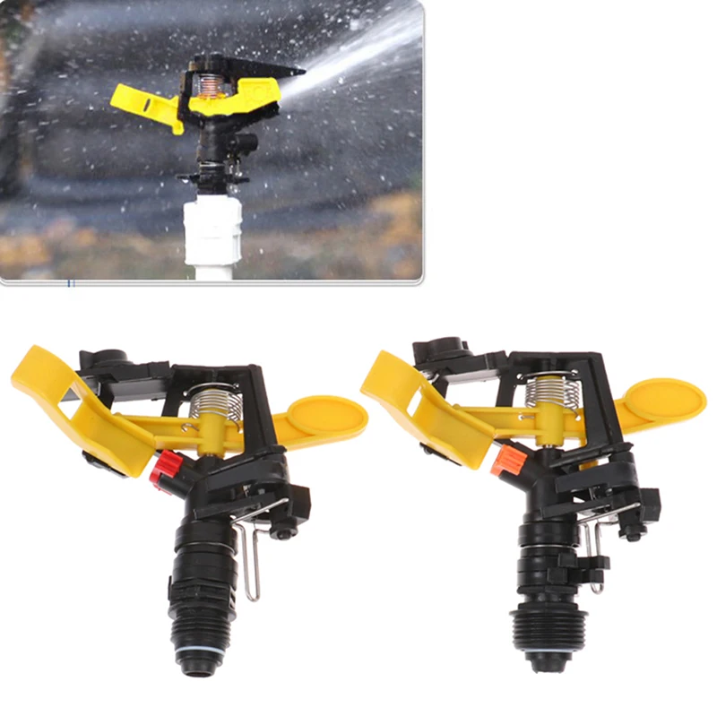 

360 Degree Rotating Jet Sprinklers Double Outlet Rocker Nozzles 1/2" Male thread Garden Agriculture Irrigation Sprinklers