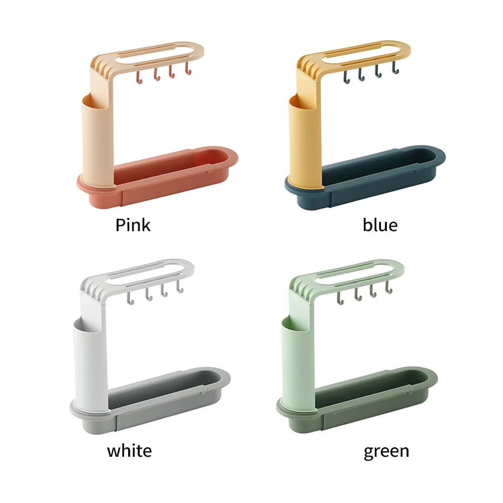 

Kitchen Retractable Sink Shelf Storage Rack Kitchen Sink Accessories Plastic Drainage Rack Telescopic Holder Kitchen Accessories