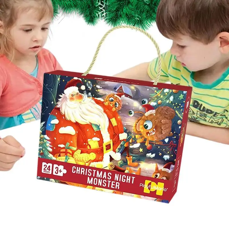 

Christmas Jigsaw Puzzles 24 Pieces Holiday Jigsaw Puzzle For Kids Cartoon Kids Halloween Puzzle Festival Jigsaw Puzzles Gift For