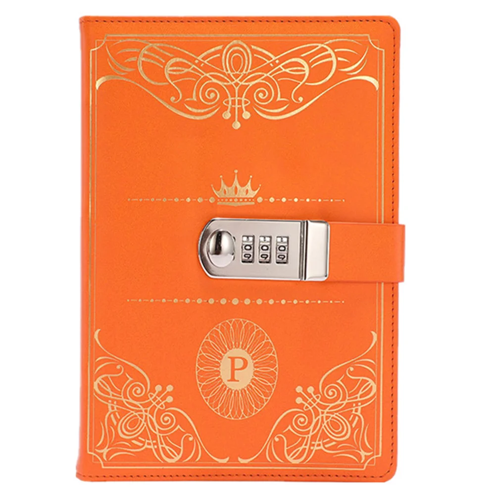

Code Lock Journal Notepad Combination European Style PU Cover Notebook Travel Vintage