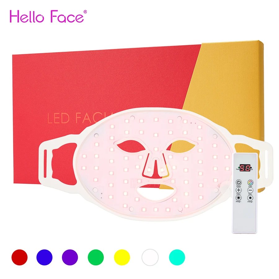 Hello Face Bio Led Mask Facial 7 color Light Professional Face Mask Machine Age-Defying LED Mask Home Glow skin tone