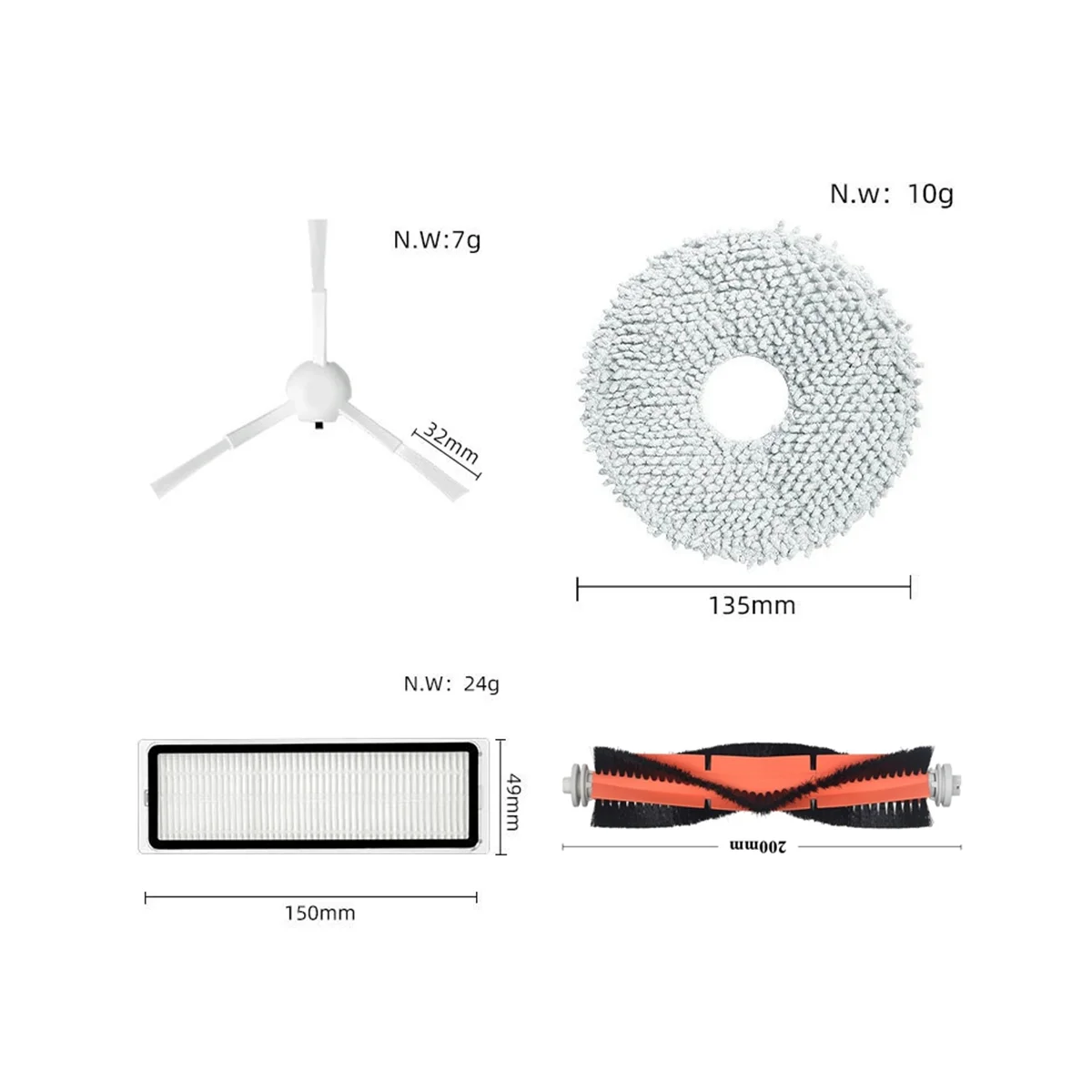 

Запчасти для Xiaomi Mijia Omni Robot X10 + Dreame L10S Ultra/ S10 Pro, основная/боковая щетка, фильтр НЕРА, тряпичная швабра, мешки для пыли