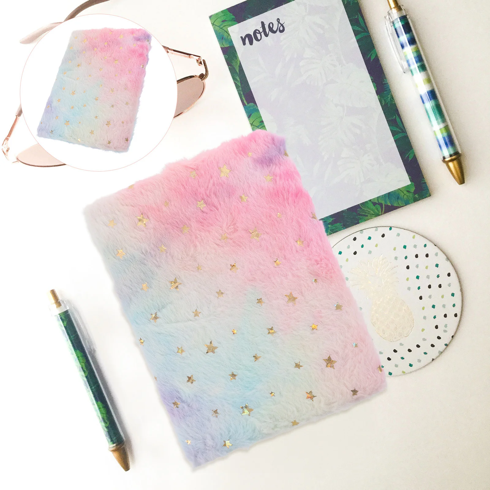 

Note Book Plush Notebook Diary Pattern Hardcover Novelty Small Cute Notebooks Student