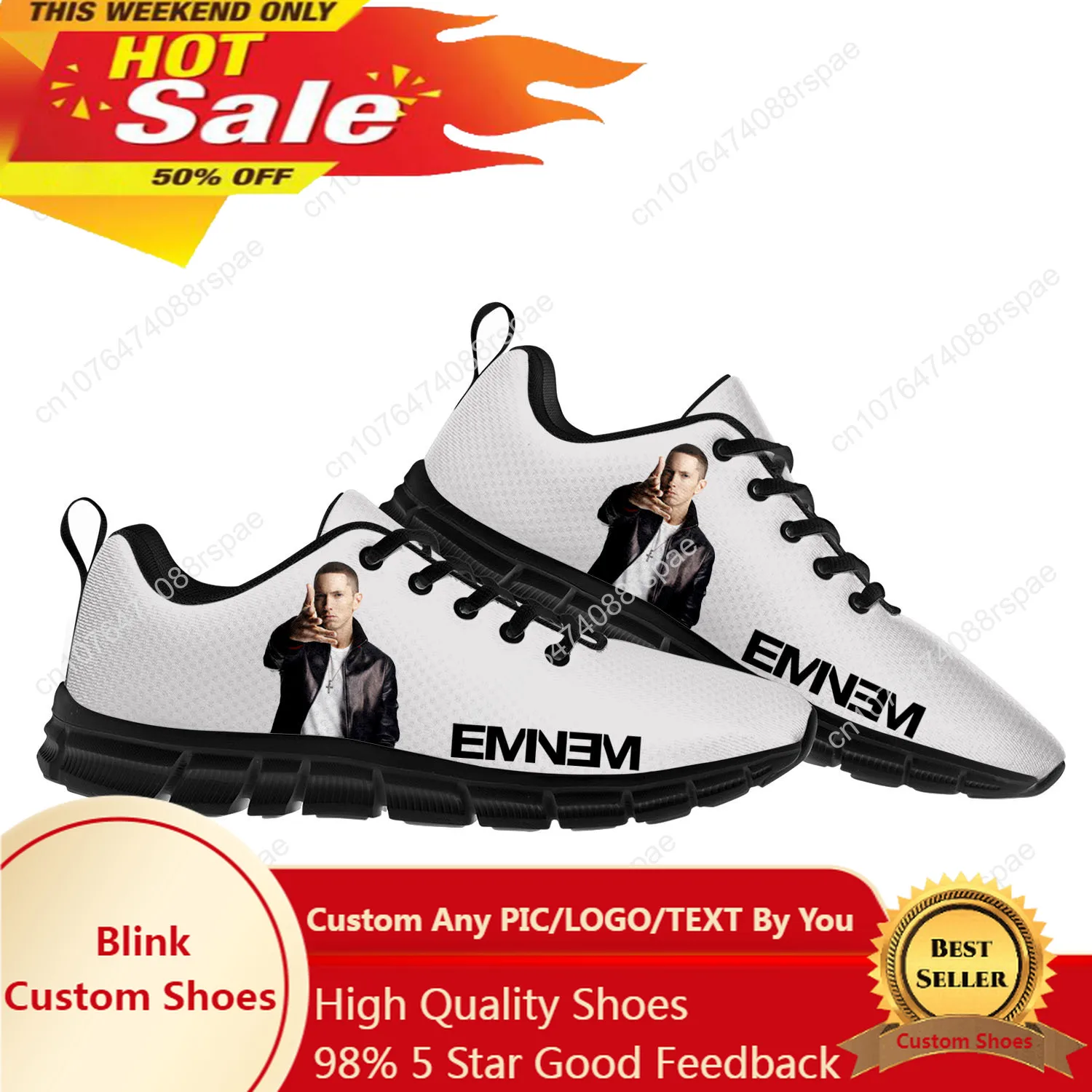 

Популярная музыкальная спортивная обувь Eminem в стиле хип-хоп, мужские, женские, подростковые, детские кроссовки, индивидуальная Высококачественная обувь для пар