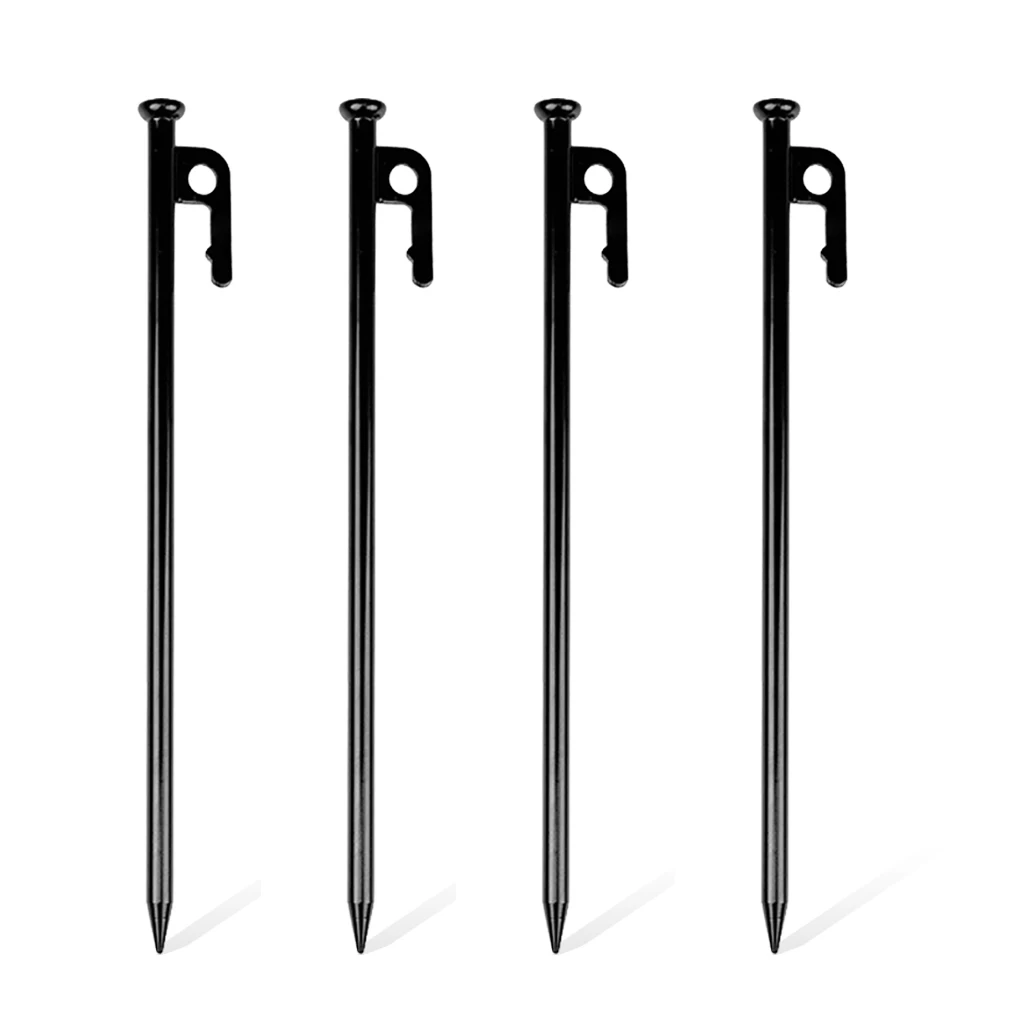 

Pack of 4 Tent Pegs Ground Nails Hooks Portable Outdoor Traveling Hiking Picnic Awning Tarp Canopy Stakes Pins