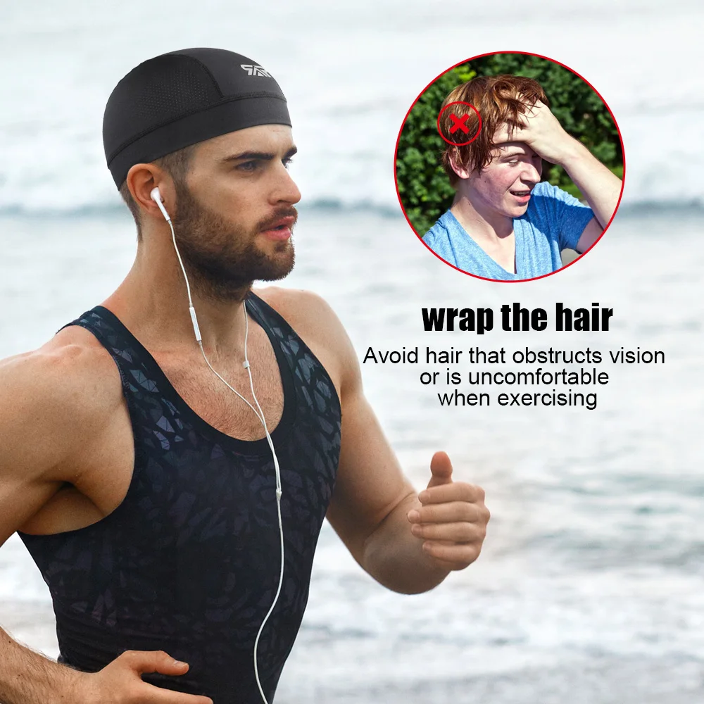 Cooling Cycling Caps Outdoor Motorcycle Running Bike Hat Helmet Lining Quick Dry Breathable Sun protection  Anti-Sweat Inner Cap