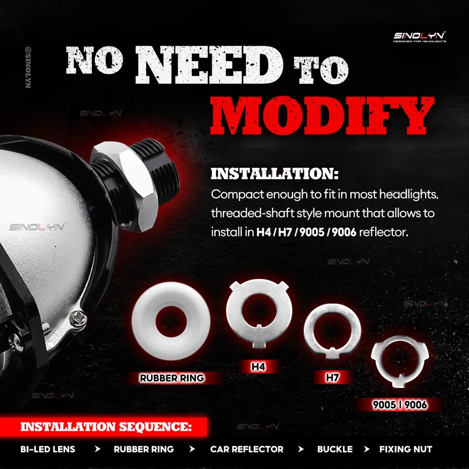 2 5 дюйма H7 Φ H4 9005 9006 голубой Bi Проекционные линзы глаза ангела 80 Вт автомобильные