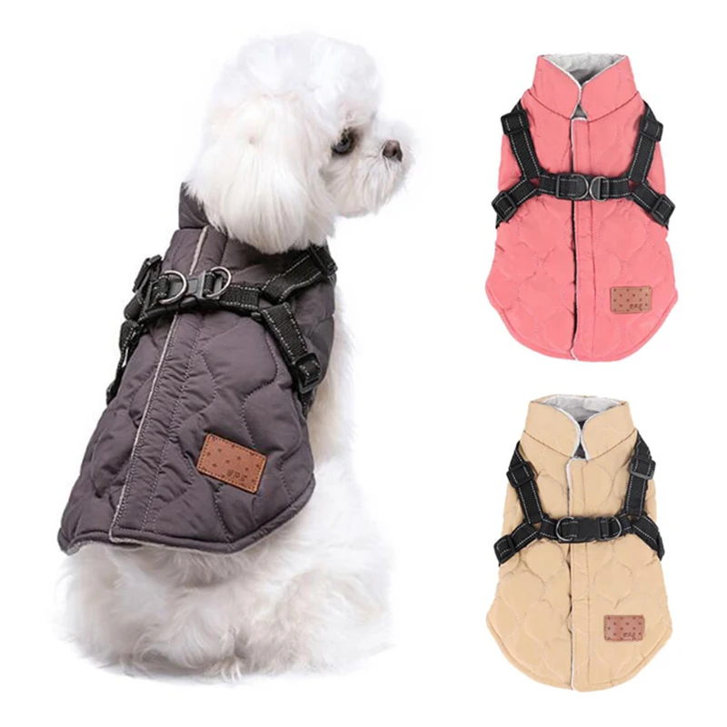 

Small Dogs Harness Vest Clothes Puppy Clothing Winter Dog Jacket Coat Warm Pet Clothes For Shih Tzu Poodle Chihuahua Pug Teddy