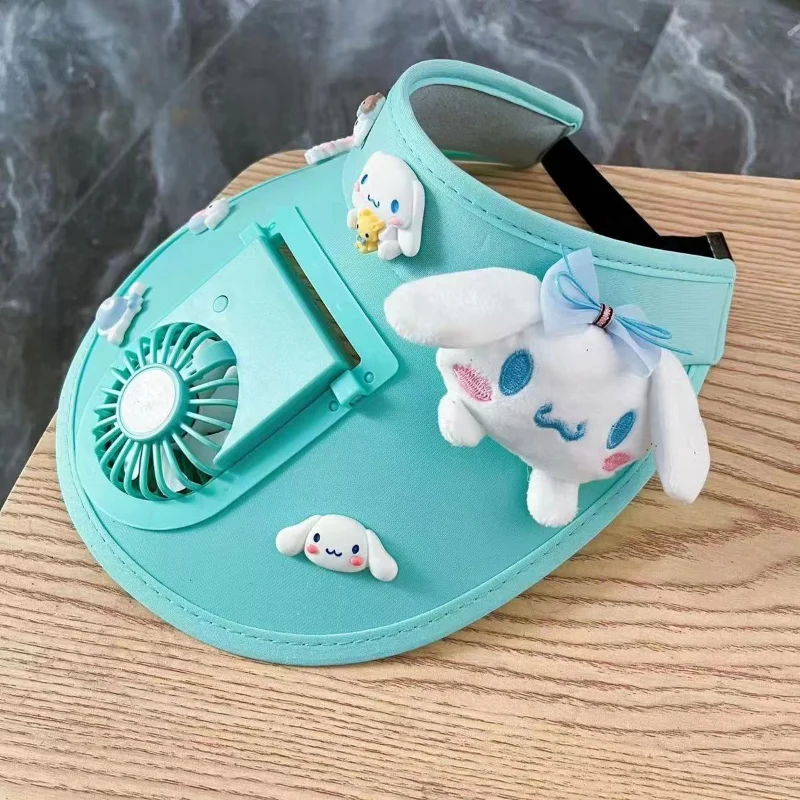 

New Kawaii Sanrios Kuromi Cinnamoroll Fan Fashion Sunshade Hat Is A Cute and Fashionable Outdoor Must-have