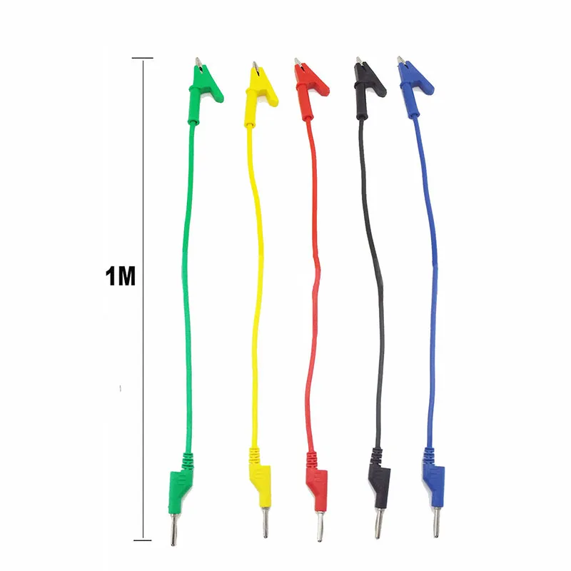 

4mm Banana Plug to Alligator ClipTest lead Wire Line Double-end Electrical Voltage Crocodile 15A Multimeter DIY Connector