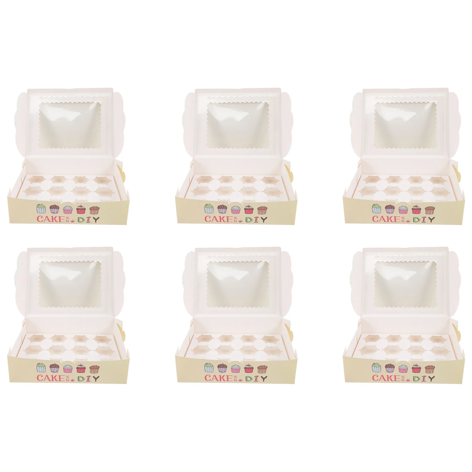 

10pcs Multi-purposes Paper Portable Bulk Cake Boxes Delicate Gift Box Bakery Boxes Small Gift Box Packing
