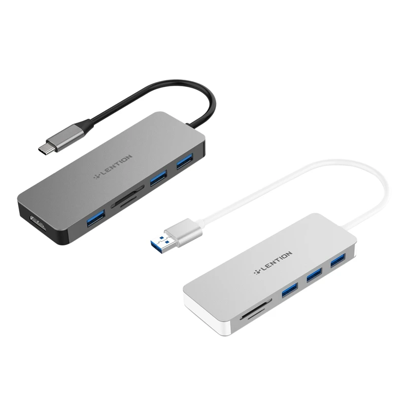 

USB-концентратор LENTION с 4K, USB 3,0, HDMI-совместимый адаптер SD и TF 6 в 1