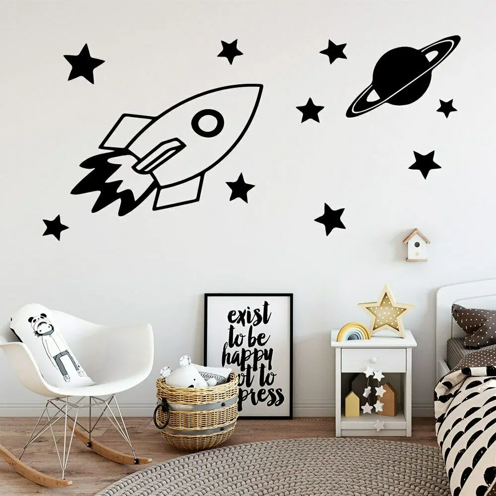 

Outer Space Vinyl Wall Sticker Wallpaper Decor For Kids Room Bedroom Decoration Decal Srickers Murals Wallstickers