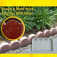 brick edgings block mold garden fencing flowerbed mould decor