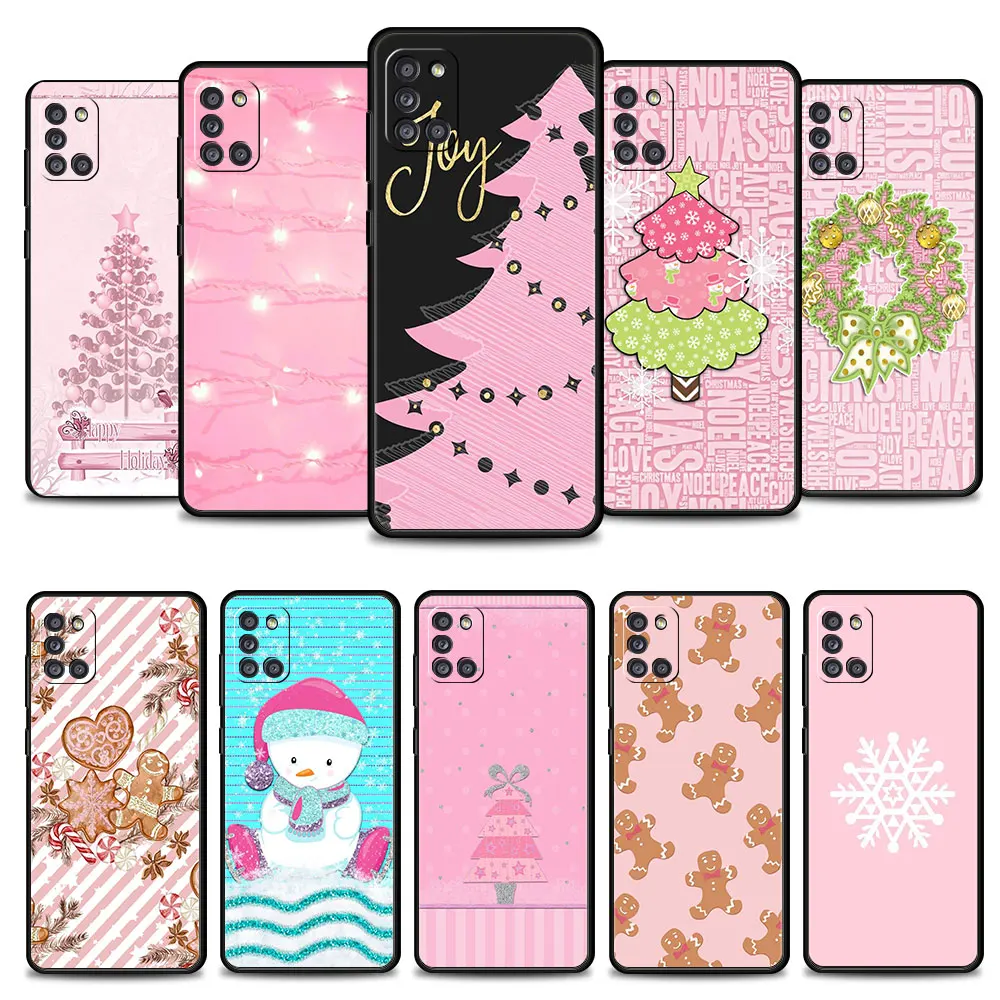 

Cover For Samsung Galaxy A73 A72 A71 A12 A21s A22 A23 A31 A32 A51 A52 A52s A53 A02s Case Christmas Pink Dressing Tree Snowman