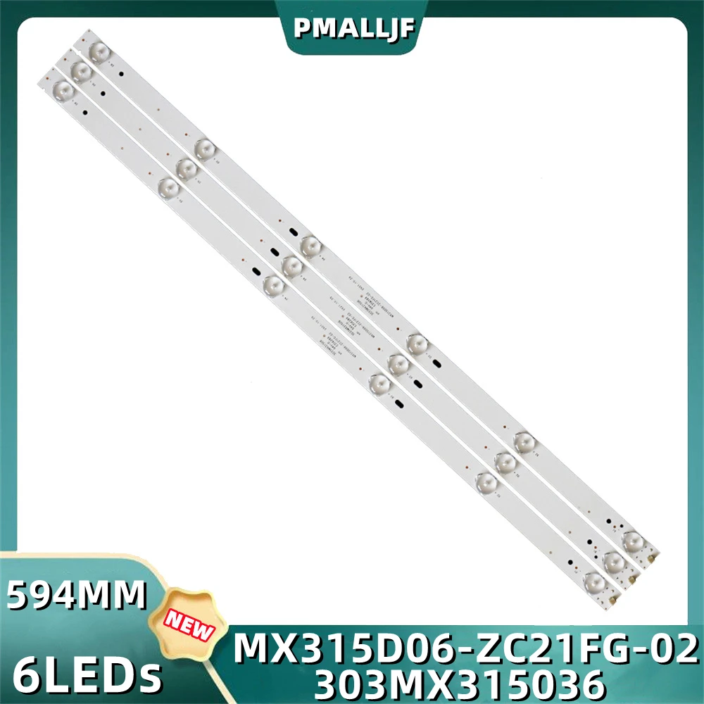 15Pcs/Set LED Backlight Strips MX315D06-ZC21FG-02 3033MX31506 MX315M08 LED3210TVD MX315D06 ZC14F 01 303MX315034 303MX315036