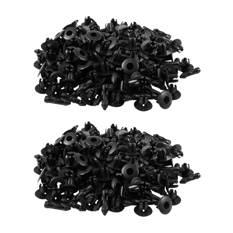 

7Mm Hole Plastic Rivets Fastener Auto Car Fender Bumper Push Clips 200 Pcs