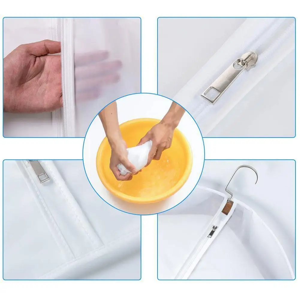 Cover Clothes Bag Protection Bag Dust-proof Cover for Suit Cloth Visible Transparent Window Dust Proof Organizer for Clothe Y8V9