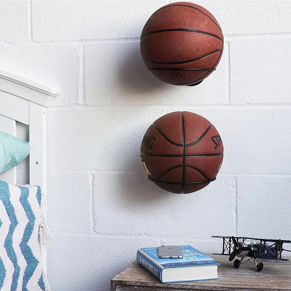 

1pcs Steel Ball Holder Wall-mounted Ball Holders Display Racks For Basketball Soccer Football Volleyball Accessories S9f2