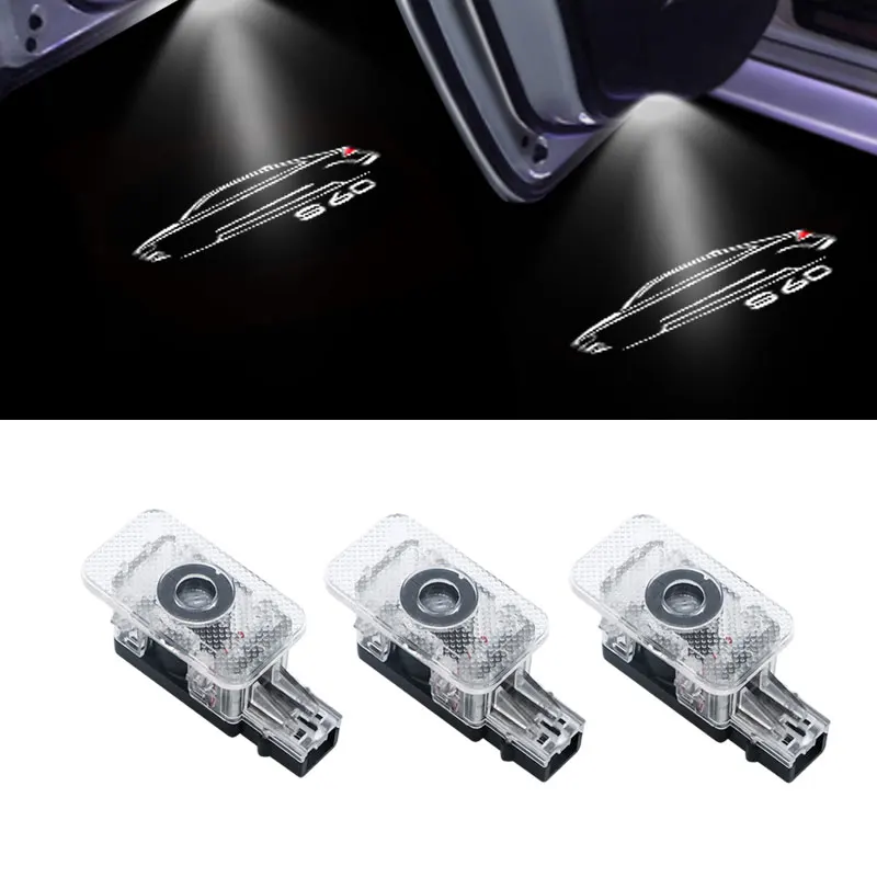 

2Pcs Car Door Welcome Light Logo For Volvo S60 Car Model diagram LED Laser Projector Lamp Ghost Shadow Light Car Door Light