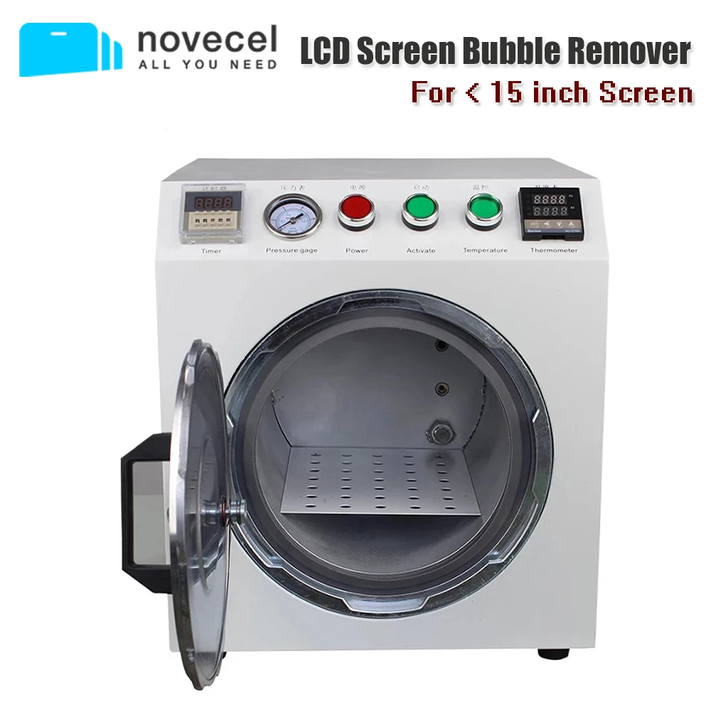 

NOVECEL 15 inch LCD Screen Bubble Remover OCA Glass Debubbler Autoclave Machine For iPhone Samsung Mobile Phone Repair Tools