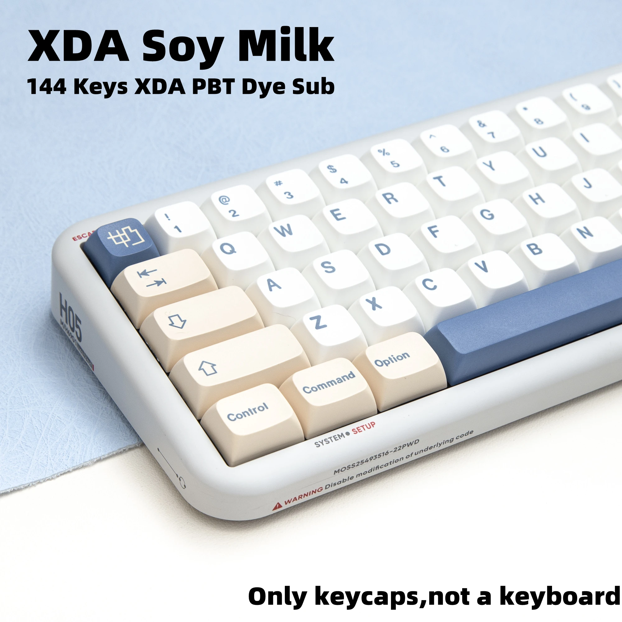 XDA Soy Milk 144 Keys PBT Dye Sub Keycaps For Cherry Mx Switch Mechanical Keyboard NJ68 GMMK Pro Mechanical Keyboard XDA Keycap