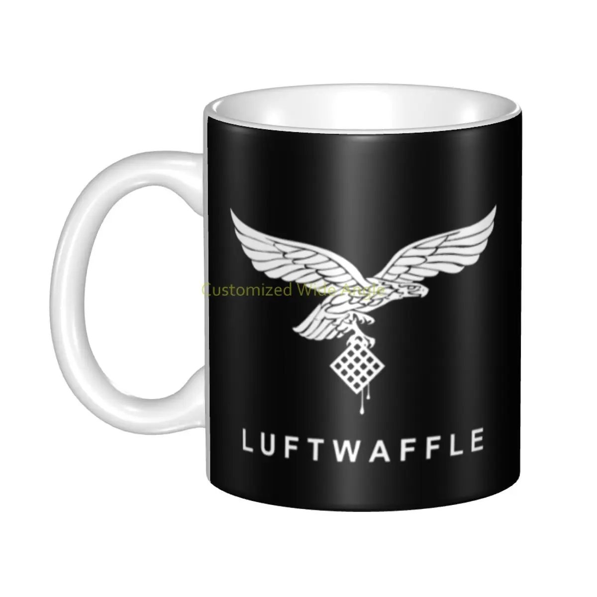 

Personalized Vintage White Luftwaffe Coffee Mugs DIY Customized German Air Force Germany France Ceramic Tea Milk Mug