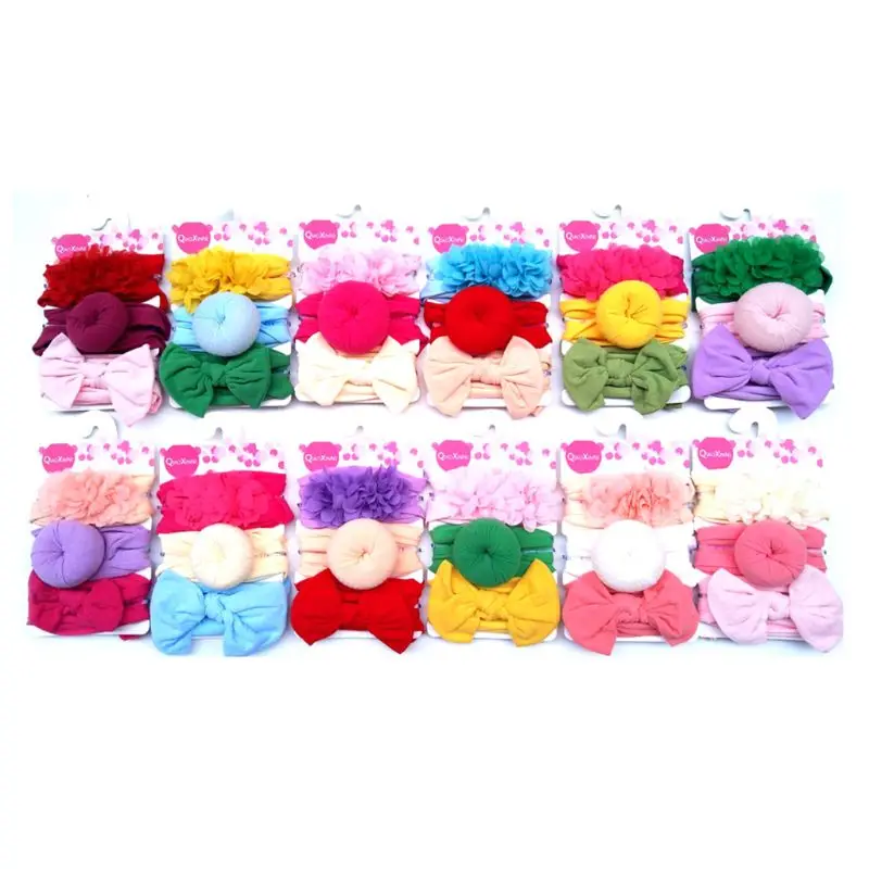 

3 шт./комплект, детские кружевные повязки на голову