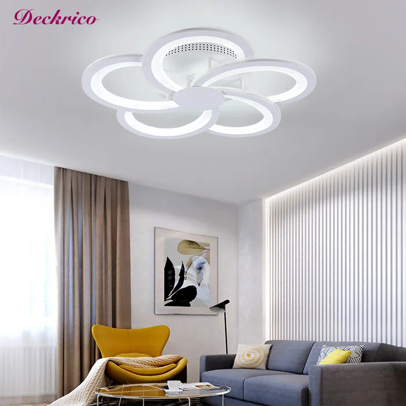 

Acrylic Led Pendant Lamp Living Room Modern Chandelier Dining Room Decor Led With Remote Control Plafonniers Lustres Fixtures