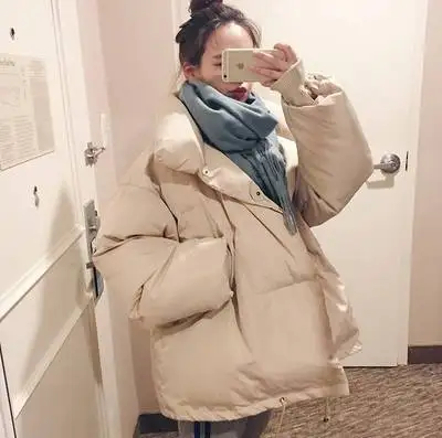 Women's Winter Jacket Thick Padded Jacket Casual Loose Short Bread Coat 2023 Woman Cotton Coat New Fashion Clothing