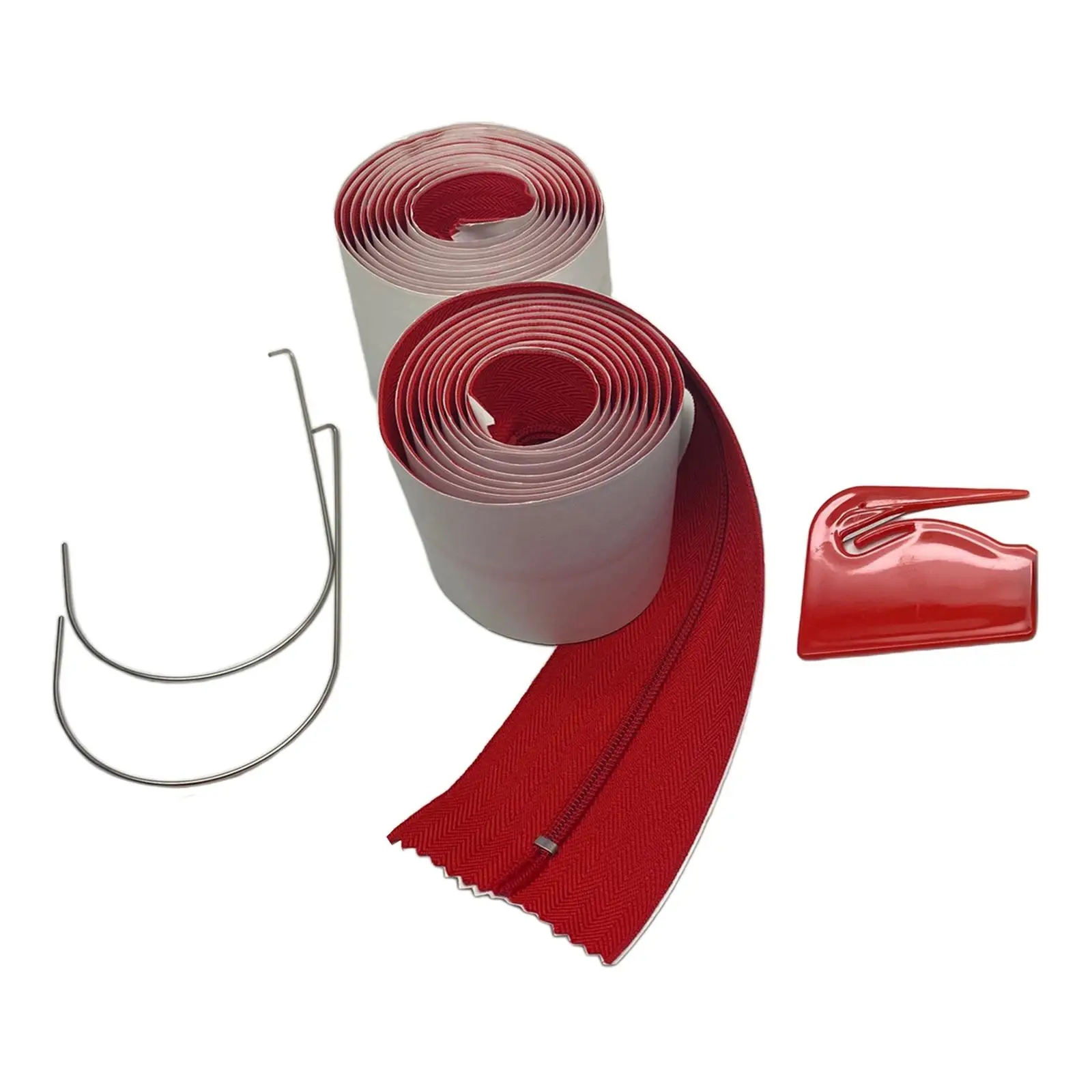 

2x Self Adhesive Zipper Roll Accessories Durable Includes Sheeting Cutter Commercial