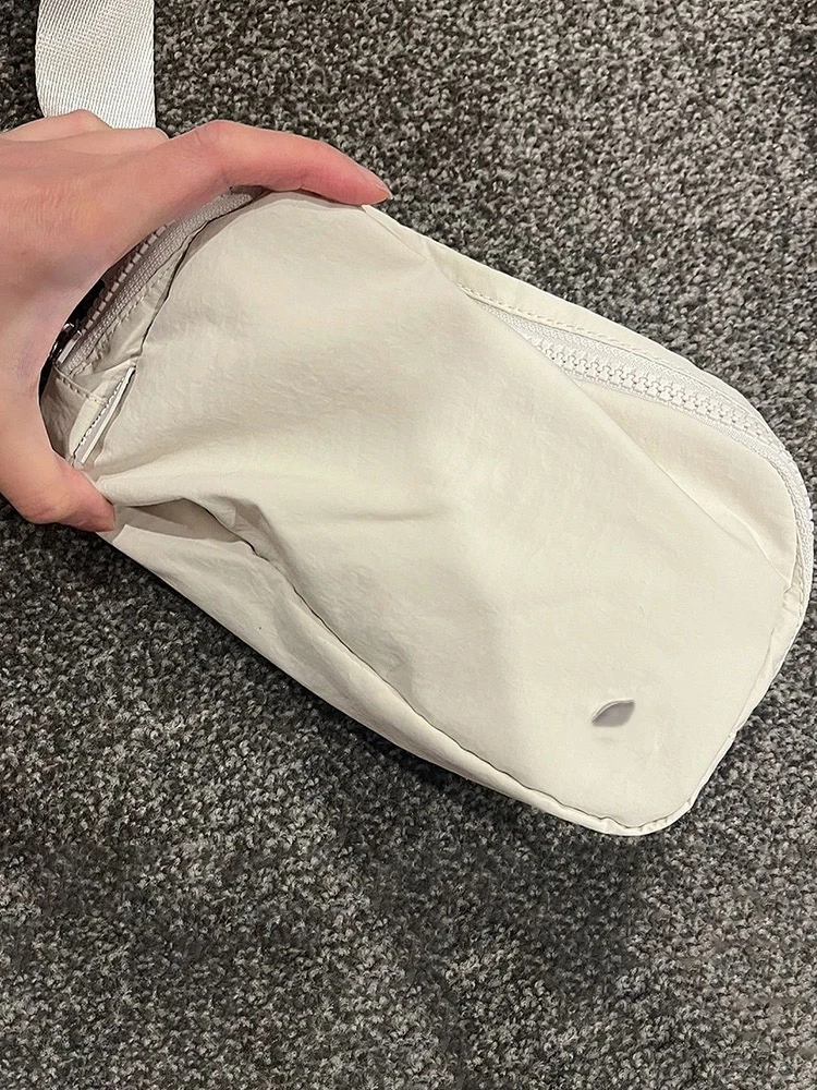 Lulu Sports Belt Bag Women Fanny Pack Outdoor Sports Waist Bag Fitness Crossbody Chest Pack Leisure Pouch Zip Oxford Bum Bags