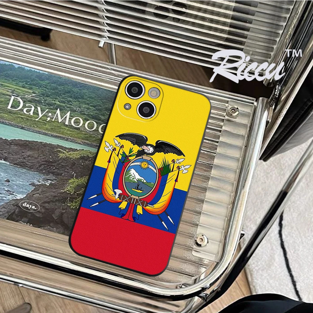 Мягкий чехол для IPhone 14 с эквадорским флагом для Iphone 14 11 12 Pro 8 7 Plus X 13 Pro MAX SE2020 XR XS RICCU, мягкие чехлы