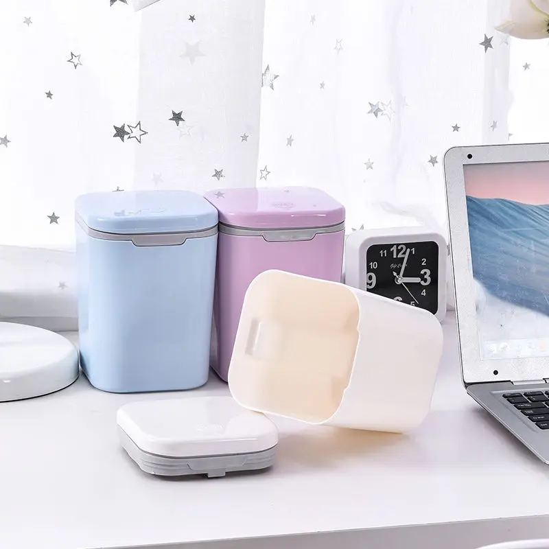 

2022 New Mini Trash Can Zero Waste Trash Can Recycle Bin Kitchen Nordic Simple Removable Desktop Trash Can Cubo Basura Lixeira