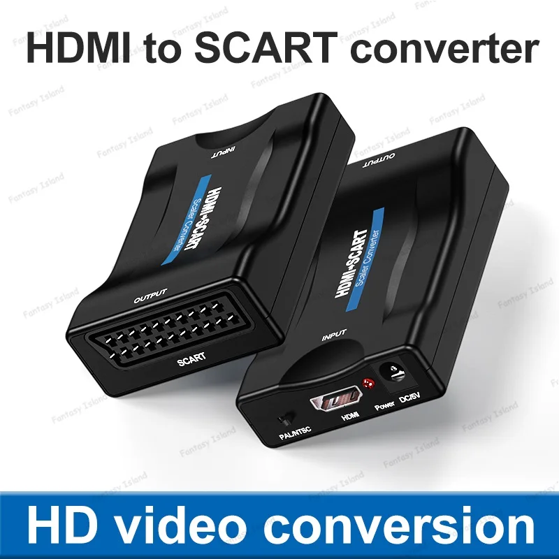 HW2906 HDMI to SCART converter 1080p HD video adapter HDMI to SCART kvm