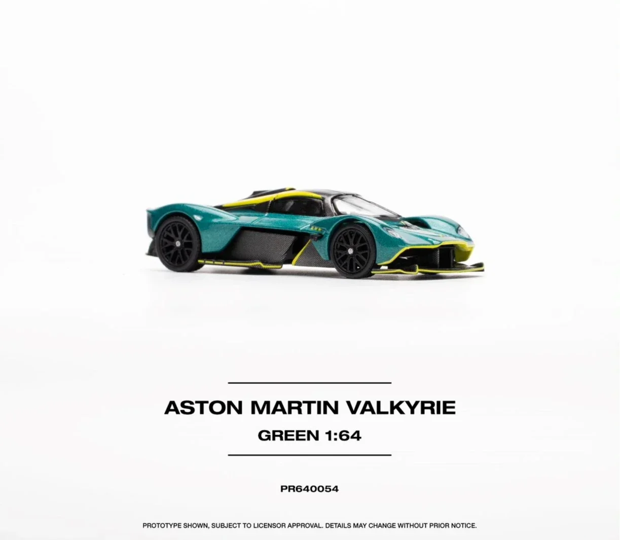 1:64 модель Room Run из сплава Valkyrie Green V12 Supercar для Aston Martin