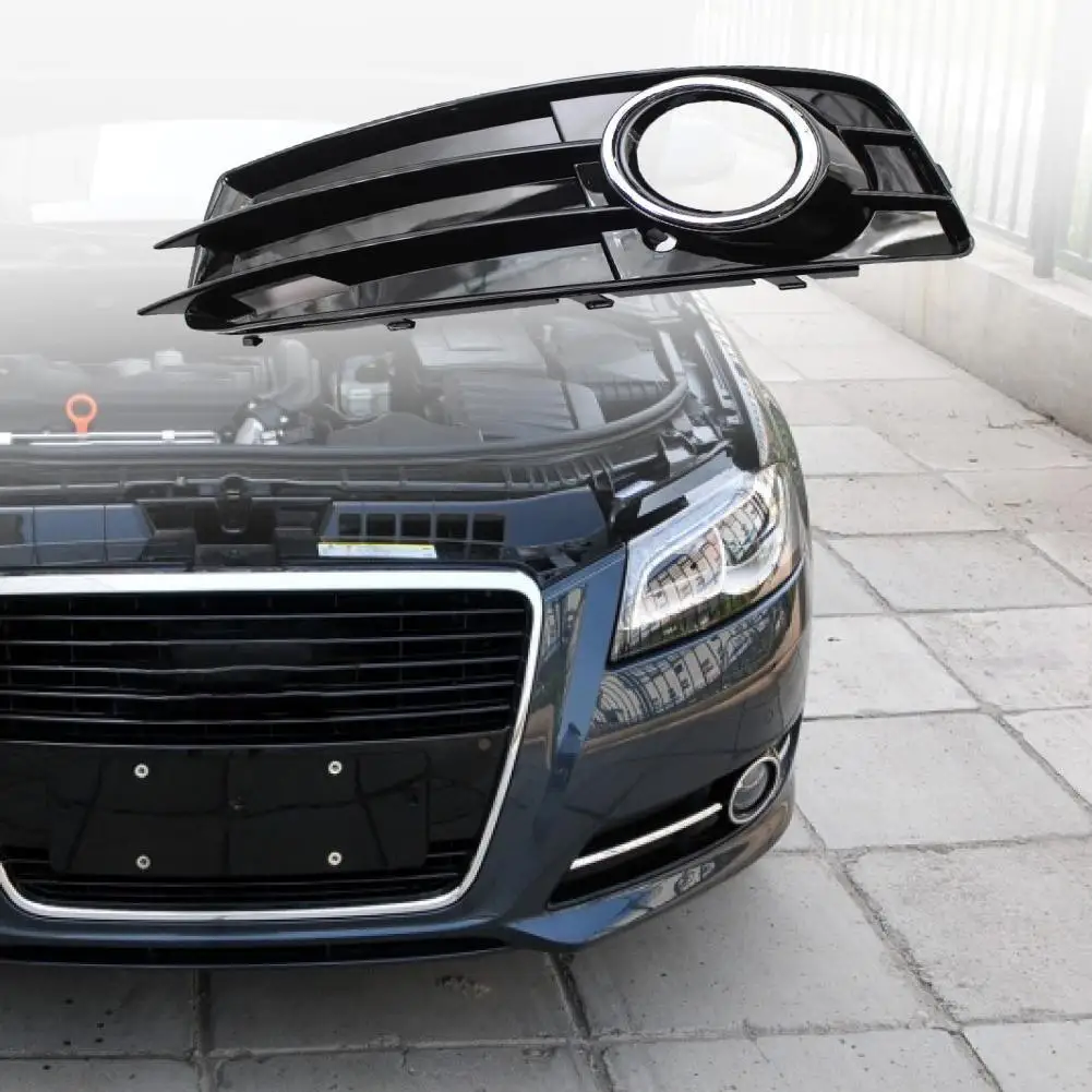 

Front Bumper Grill Wear-resistant Protective Anti-scratch Fog Light Cover for Audi A3 Sportback 8P 09-12