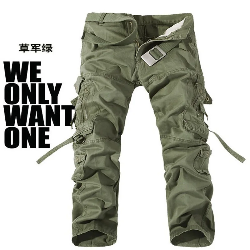 Loose Men Cargo Pants Multi-pocket Washed Sports Pant European American Outdoor Pantalones Tipo Cargo Pantalon Cargo Streetwear