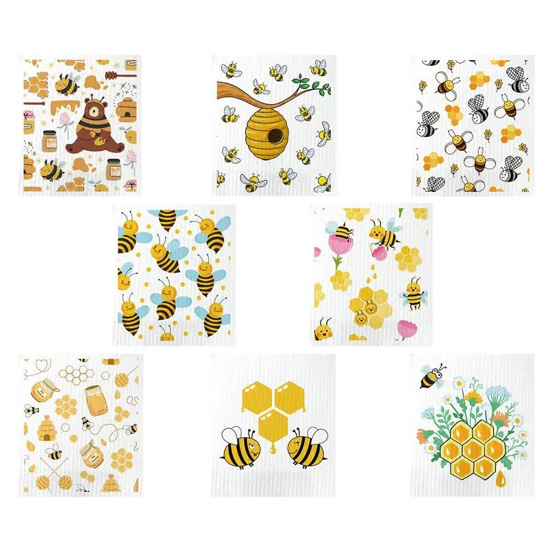 

8 шт., многоразовые абсорбирующие кухонные полотенца