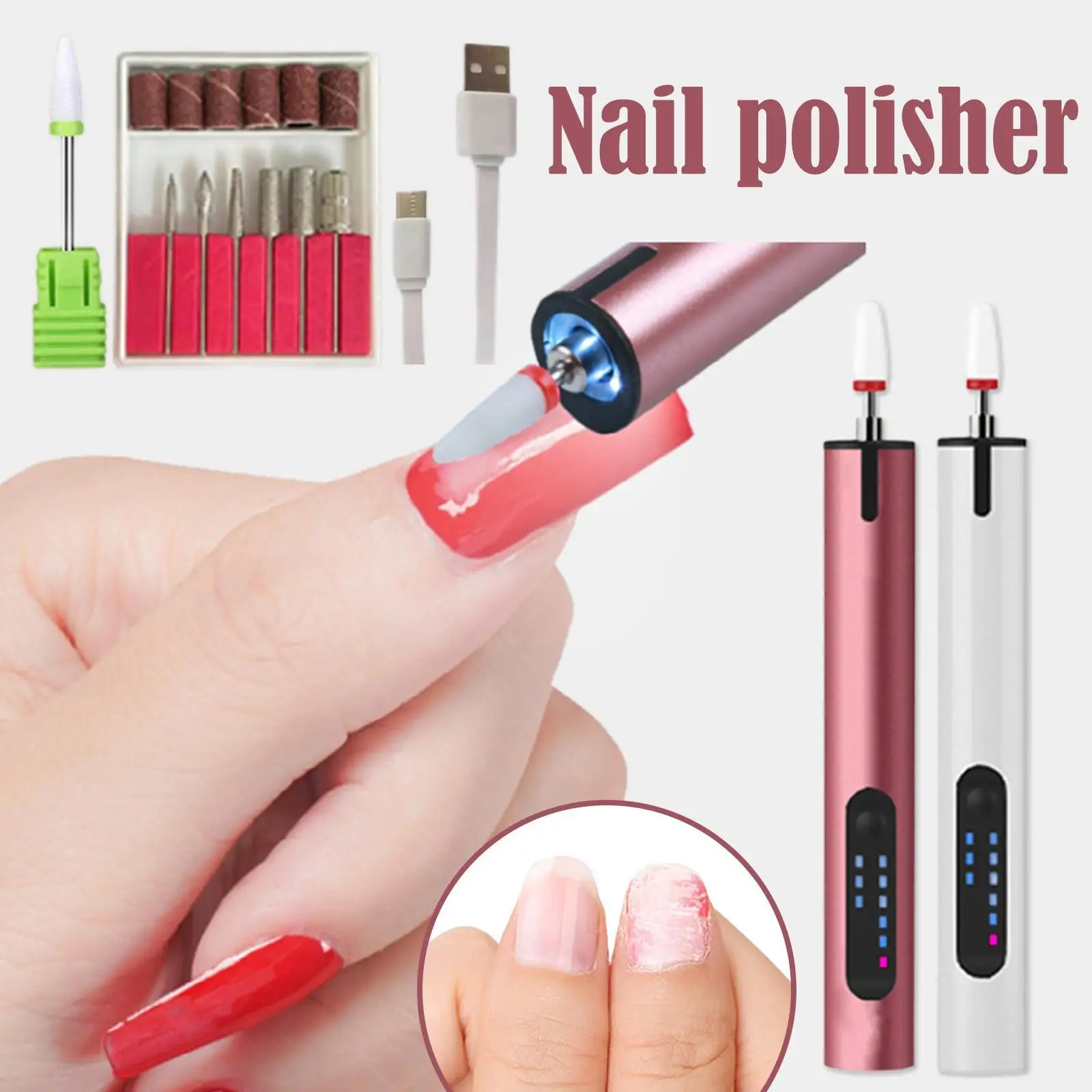 

Portable Electric Nail Drill, Nail File Kit, Rechargeable Nail Drill Machine for Home Salon Use Electric Nail Drill Machine