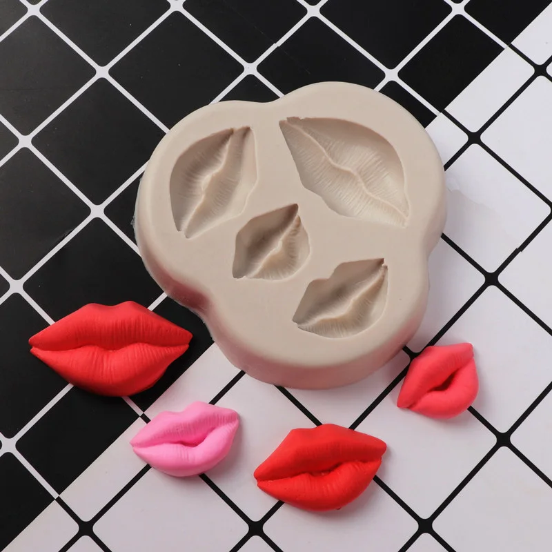 

Sexy Lips Heart Fondant Silicone Mold Cake Decorating Tools Chocolate Sugarcraft Gumpaste Mould Valentine's Day Decoration