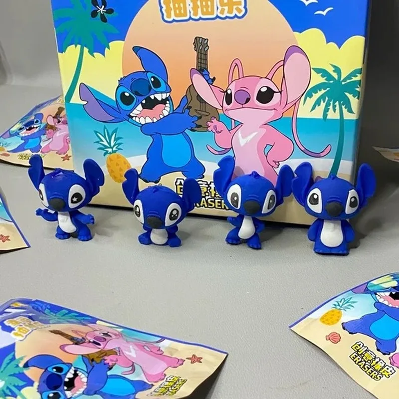 Ластик Disney Stitch 8/32 шт. Kawaii студенческие канцелярские принадлежности мультфильм 3d